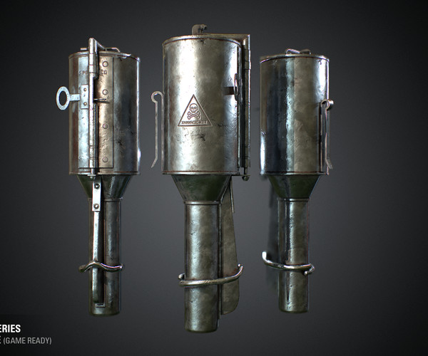 ArtStation - M1917 Gas Grenade - WWI Grenade Series | Game Assets