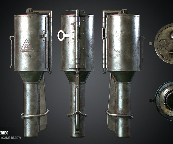 ArtStation - M1917 Gas Grenade - WWI Grenade Series | Game Assets