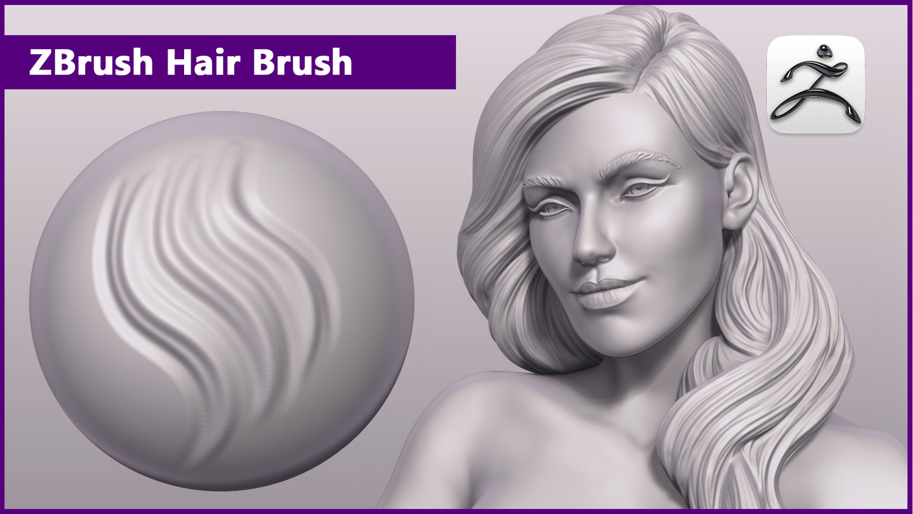 Here is my own ZBrush Hair brush. 