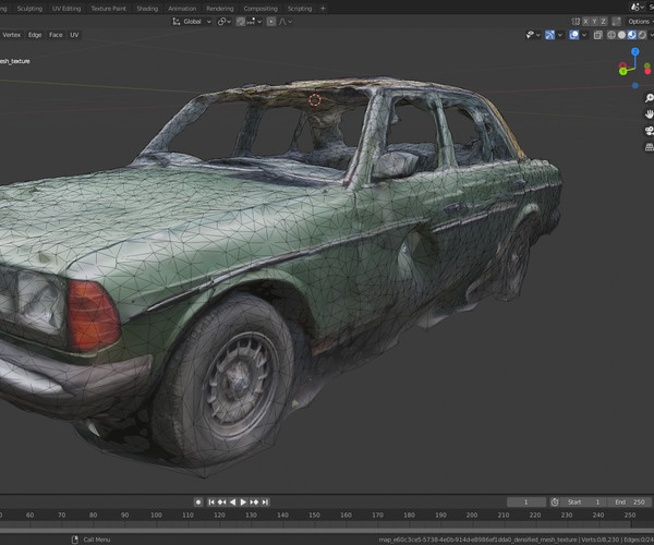 ArtStation - Abandoned car photoscanned with 8k texture LOW-POLY and ...