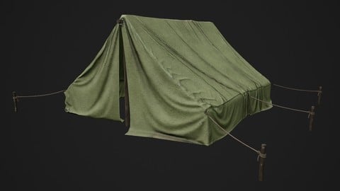 Military Camp Tent  Low-poly PBR