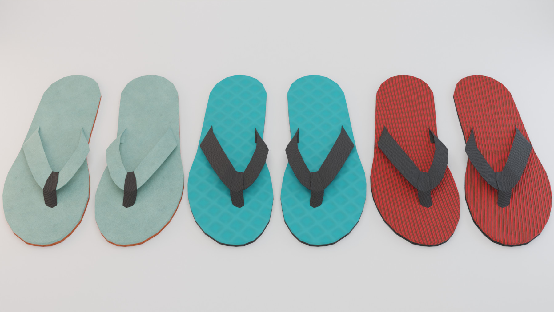 ArtStation - Flip Flops 3D Model | Game Assets