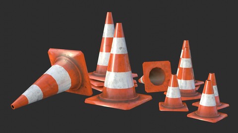 Traffic Cone Assets 01