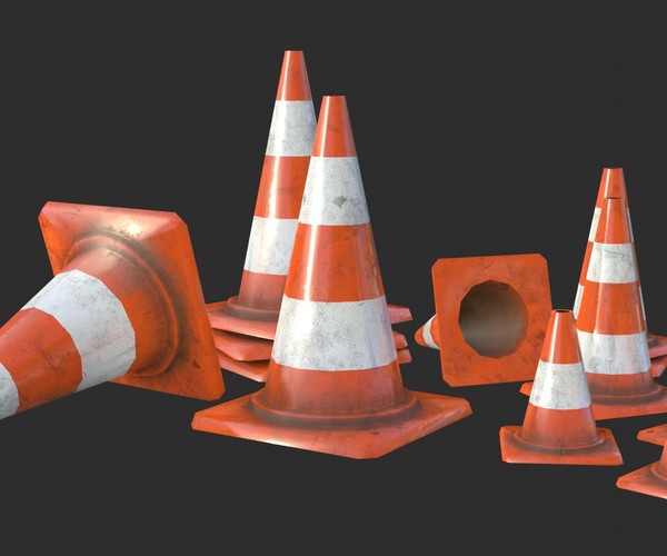 ArtStation Traffic Cone Assets 01 Game Assets