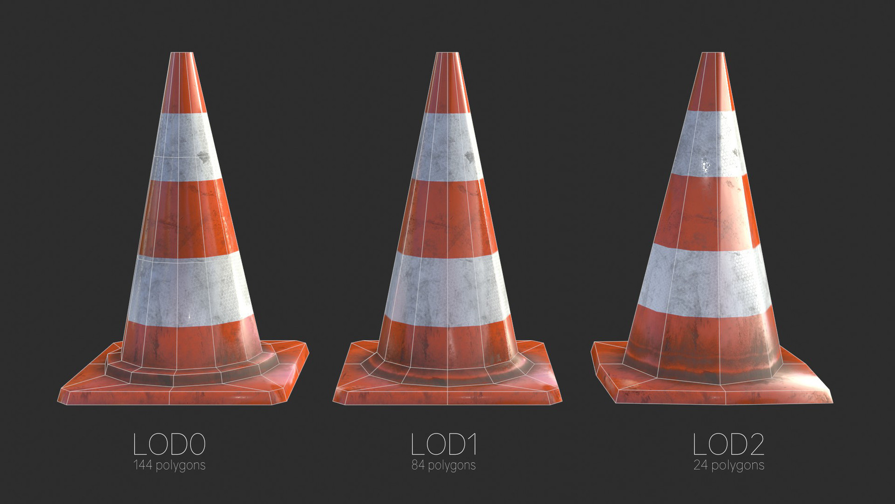 ArtStation Traffic Cone Assets 01 Game Assets