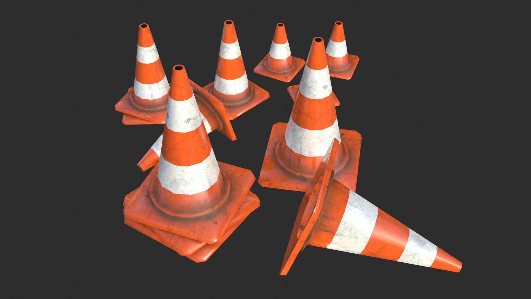 ArtStation Traffic Cone Assets 01 Game Assets