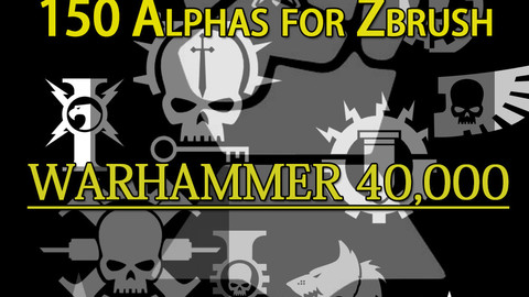 150 alphas for zbrush warhammer 40k