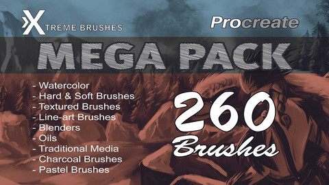 Procreate Mega Pack! 260 brushes!