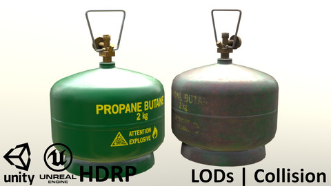 Gas Cylinder 2 kg Green Clean&Dirty