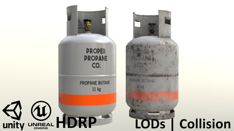 Gas Cylinder 11 kg Gray Clean&Dirty