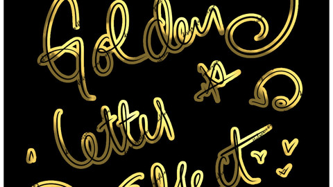 Golden Letter/ Gold Edge Effect