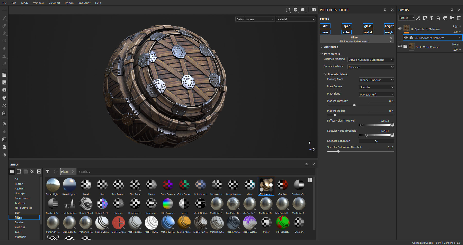 ArtStation [Substance] GN Specular to Metalness Resources
