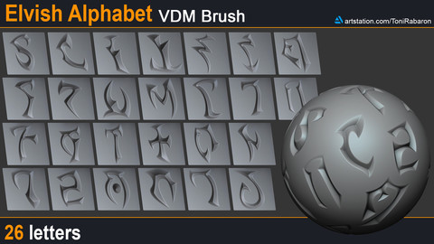 Free Elvish Alphabet VDM Brush