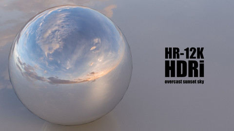SKYDOME HDR 360° PANORAMA - sunset clouded sky