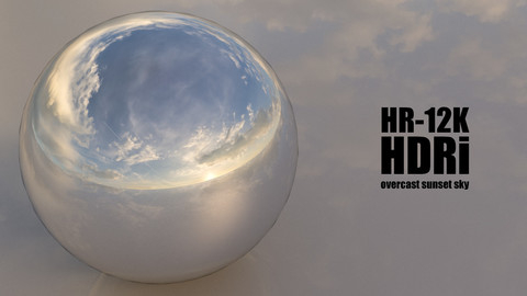 SKYDOME HDR 360° PANORAMA - sunset clouded sky