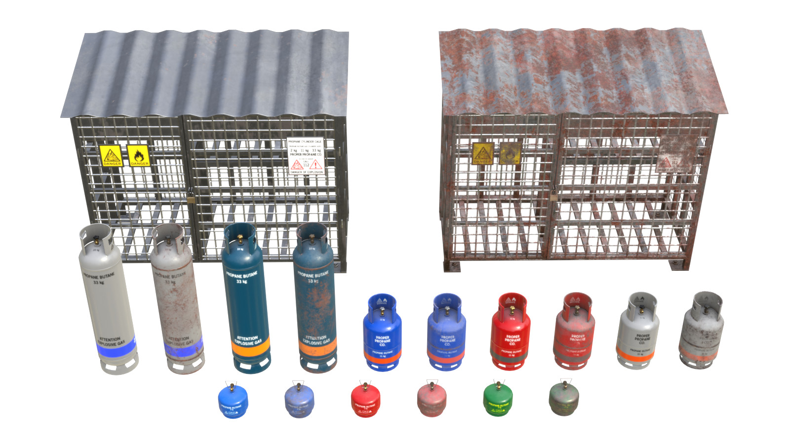 ArtStation Gas Cylinder Collection Game Assets