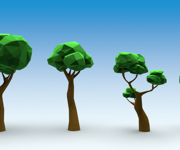 ArtStation - Low poly trees | Game Assets