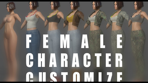 Character - Female Girl Customize Bundle Pack