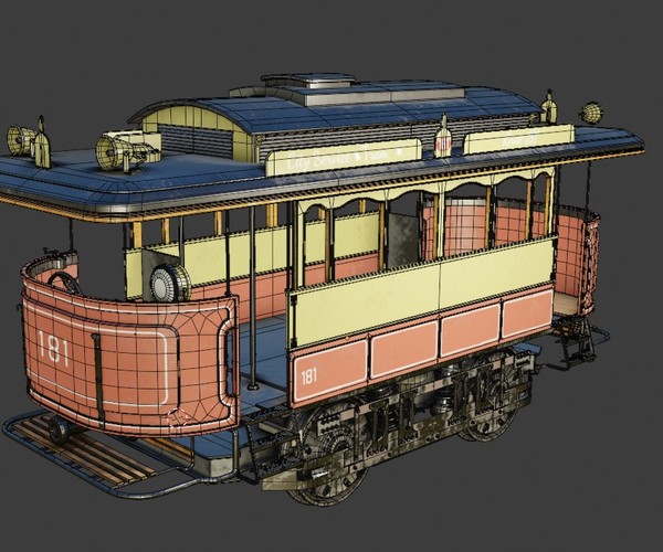 ArtStation - tram with pbr textures | Game Assets