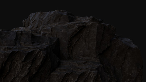 Rock Cliff Assembly Asset for Concept Art