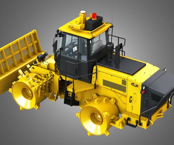 ArtStation - 816K Landfill Compactor 3D model | Game Assets