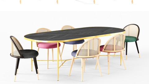 Dining Set 1- by Chair Rattan