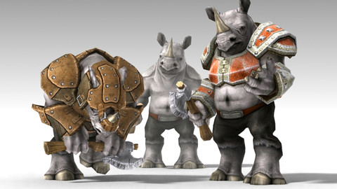 Animated Rhino Unit Character