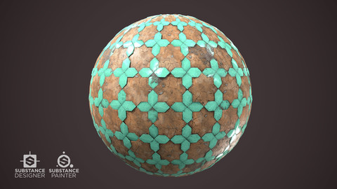 Procedural Ceramic Tile  4k Texture & SBS file