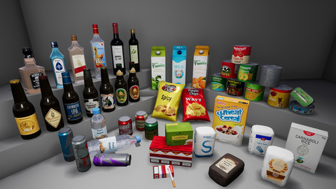 [UE4] Supermarket Product - Food and Drinks