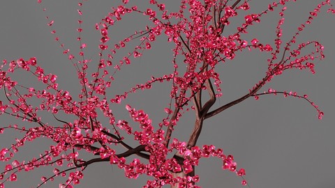 OSAKA red artificial cherry tree