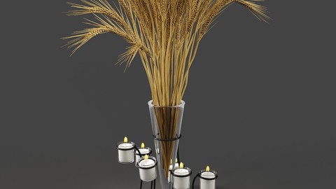 set vases-No3- Glass Candle Vase