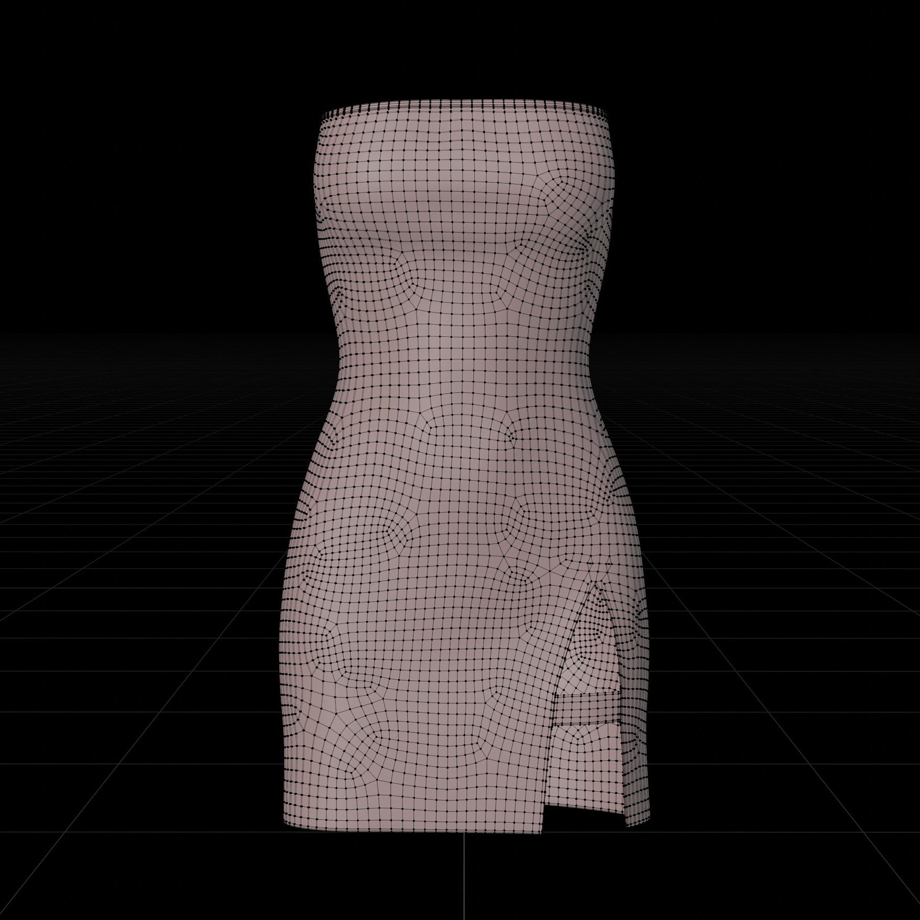 ArtStation - tube bodycon dress with slit 3D model | Resources