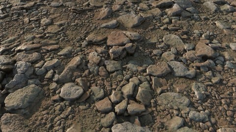 SBS Desert Rocks III with rough sand + 4K Textures