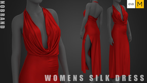 Womens - Red Silk Dress