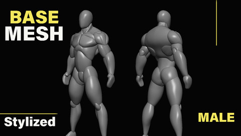 Base Mesh Stylized Male