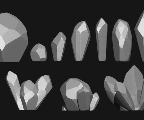 sculpt crystal zbrush ice