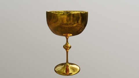 Gold Chalice - Calice de Ouro Low-poly 3D model