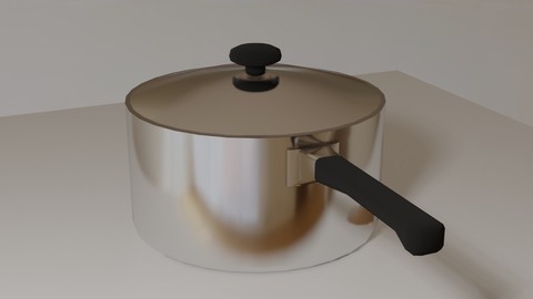 Aluminum Pan - Panela de Aluminio Low-poly 3D model