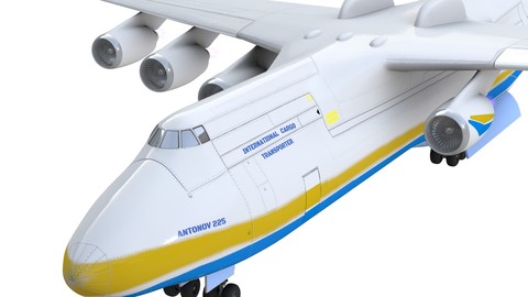 Antonov AN 225 Mriya Airplane 3D Model
