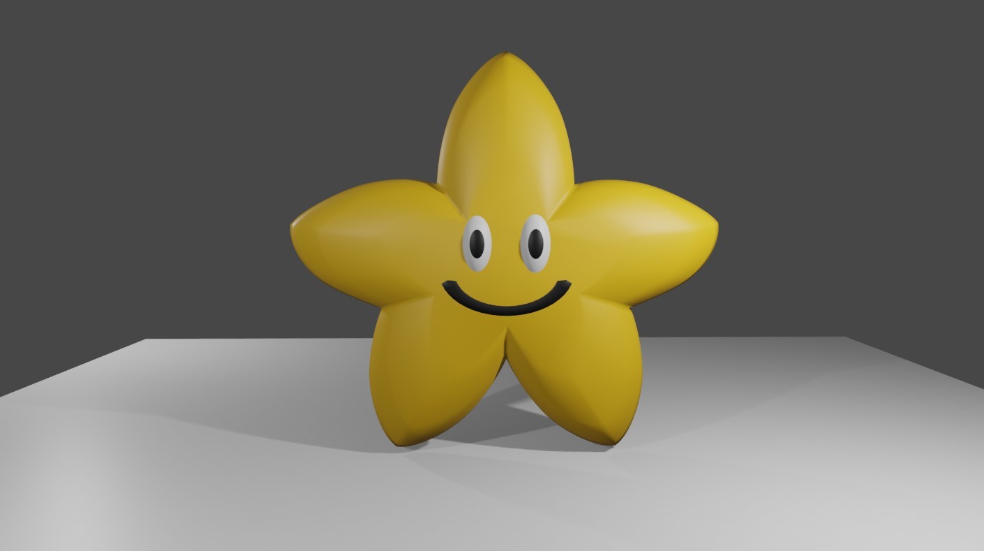 ArtStation - Cute Star - Estrela Fofinha Low-poly 3D model | Game Assets