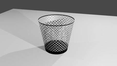 Trash Can - Cesto de Lixo Low-poly 3D model