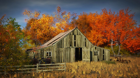 Deserted Autumn Barn