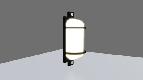 Wall Light - Tunnel - Lamp - Luz de Parede Low-poly 3D model