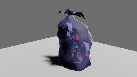 Trash Bag Garbage - Saco de Lixo Low-poly 3D model