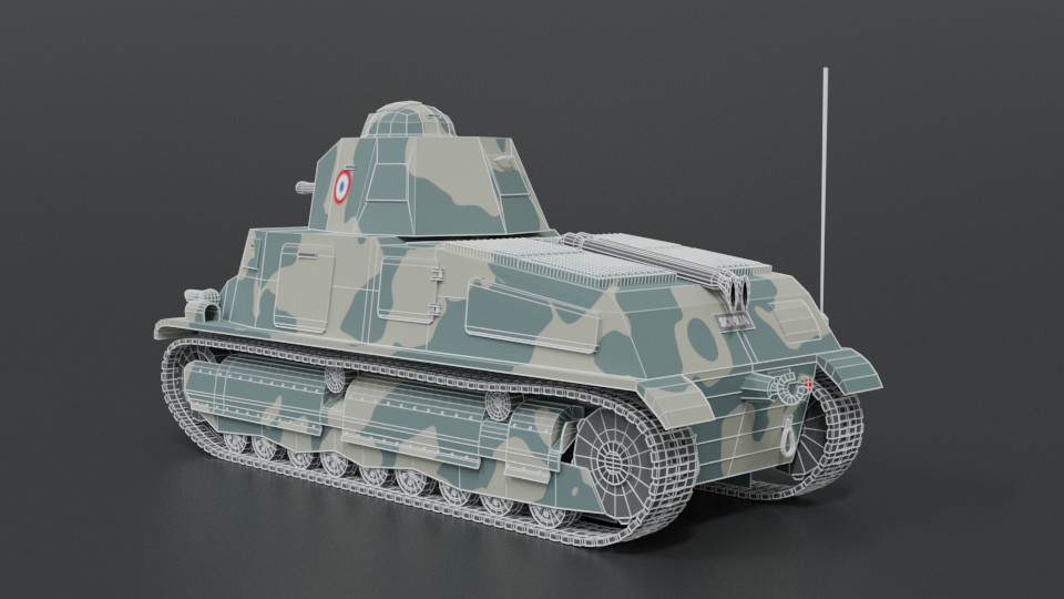 ArtStation - Low Poly Cartoon Somua S35 Tank | Game Assets