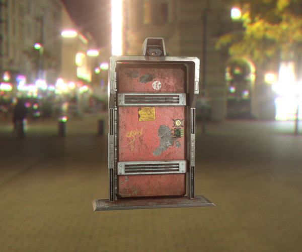 ArtStation Cyberpunk scifi security door Game Assets
