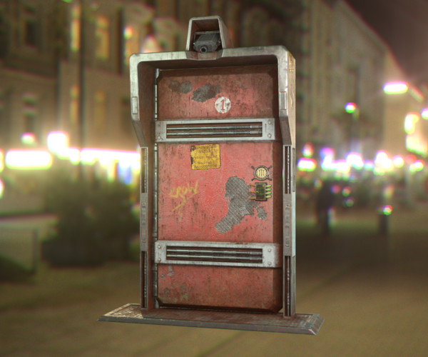 ArtStation Cyberpunk scifi security door Game Assets