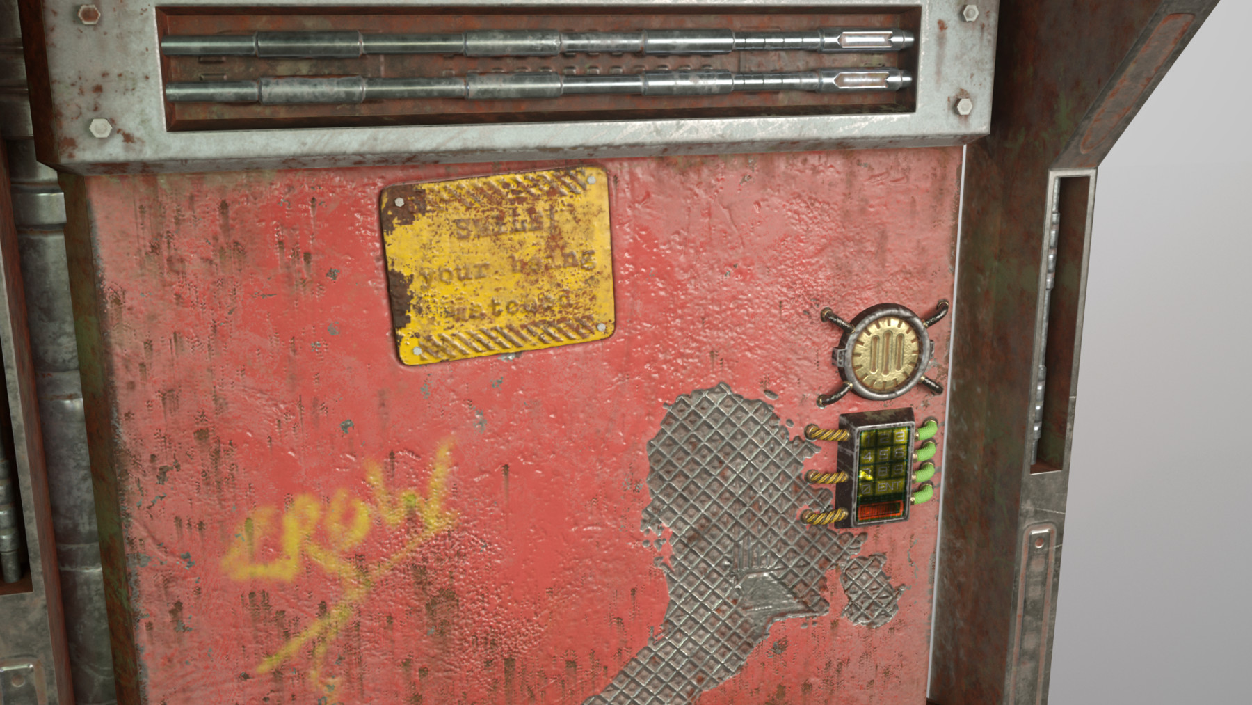 ArtStation Cyberpunk scifi security door Game Assets