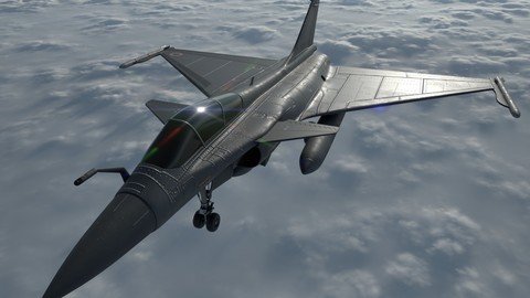 Dassault Rafael fighter jet 3D Model