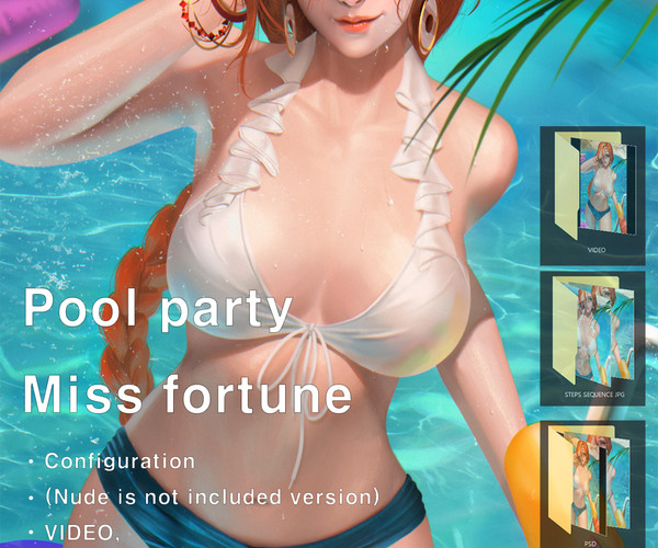 ArtStation Pool Party Miss Fortune Artworks